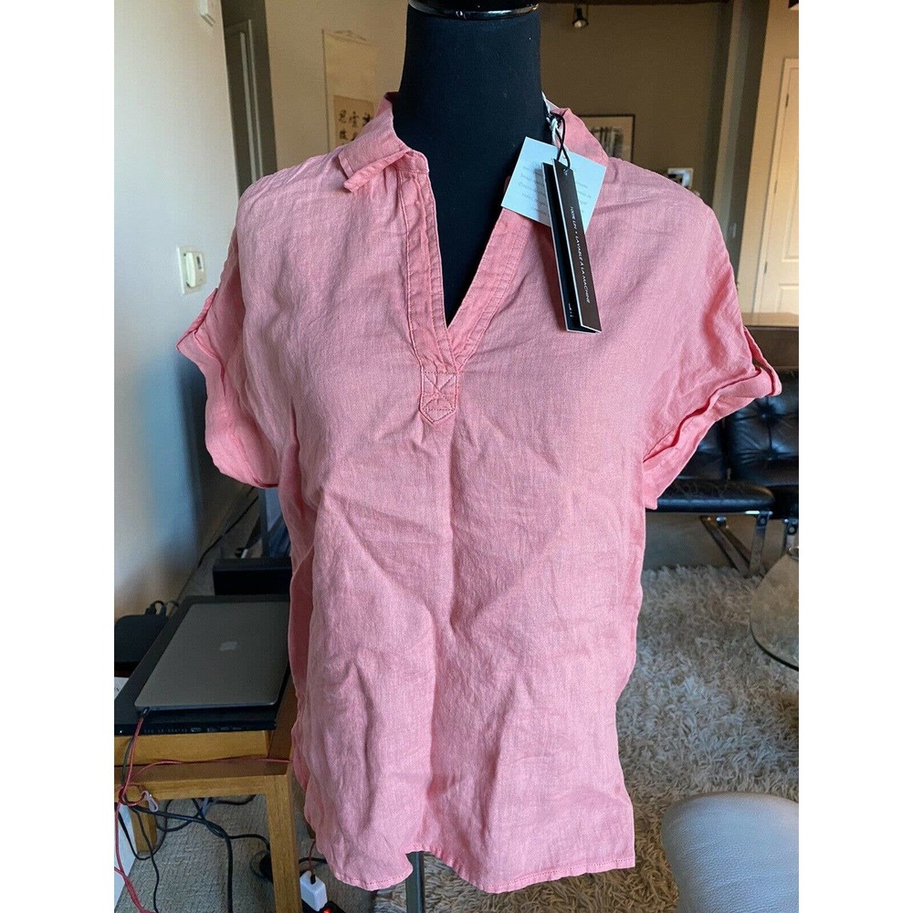 New with Tags Nicole Miller Linen Shirt Sz S